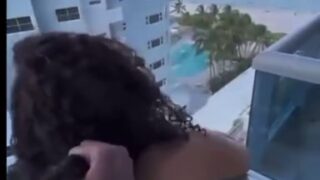 Murda B Gets Fucked And Creampie On The Hotel Balcony