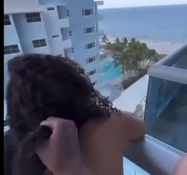 Murda B Gets Fucked And Creampie On The Hotel Balcony