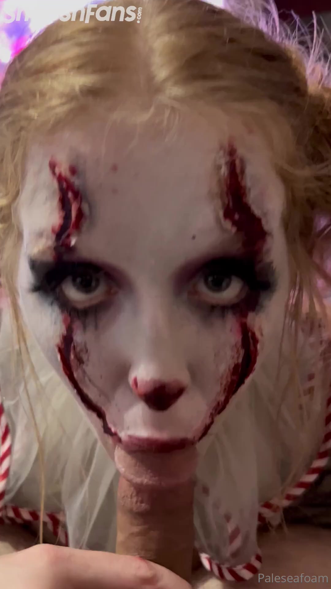 Paleseafoam The Spooky Clown Deep Throat Blowjob Sex Tape