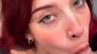 FiammiSxagain Blowjob Her Boyfriend And Swallows His Cum